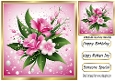 Pretty Pink Floral Design 8x8 Card Front