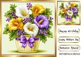 Pretty Flowers In A Plant Pot 8x8 Card