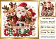 Lovely Crochet Santa & Friends 8x8 Card