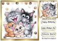 Cheeky Cats In 8x8 Paw Print Frame