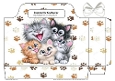 Cheeky Cats In Paw Print Large Tote Bag