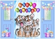 Cute Tigers In Blue Gatefold