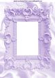 Ornate Frame in Purple on Satin Background, A4 Topper