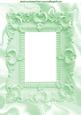 Ornate Frame in Mint Green on Satin Background A4 Topper