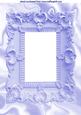 Ornate Frame in Blue on Satin Background, A4 Topper