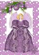 Angel with Bauble in Pink Snow Frame A4