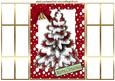 Christmas Tree in Red Snow Frame, French Doors