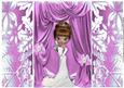 Lady with Pink Drapes, Floral Doors Gatefold