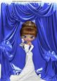 Lady in Gown with Blue Drapes A4