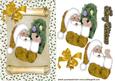 Santa on a Scroll in Gold
