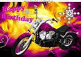 Sparkling Diamonds, with a Pink Motor Bike on Abstract A4