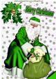 Lovely Santa in Green A4
