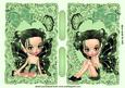 Cute Faerie Toppers with Green Bows on Vintage Lace