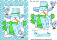 Mr Snowman with Green Scarf