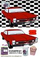 Drive in Movie with Popcorn Red Car