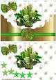 Green Festive Candles with Green Bow