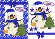 Jolly Little Christmas Penguin with Blue Bow