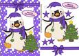 Jolly Little Christmas Penguin with Purple Bow