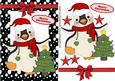 Jolly Little Christmas Penguin with Black Snow Frame