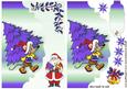 Gotcha a Bigger Tree Santa! on a Purple Scalloped Envelope