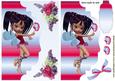 Little Faerie in Red on Scalloped Envelope