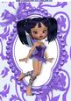 Little Faerie in Purple Bead Frame with Bow