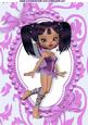 Little Faerie in Pink Bead Frame with Bows A4