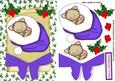 Little Kitty on a Scroll with Big Purple Bow