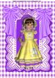 Little Lady All Dressed Up with Purple Bows A4
