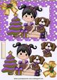 Christmas with My Puppy in Purple Snow Frame