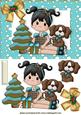 Christmas with My Puppy in Turq Snow Frame