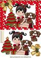 Christmas with My Puppy in Red Snow Frame