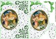 Nativity in Glass on Green Scalloped Envelope