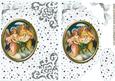 Nativity in Glass on a Silver Scalloped Envelope