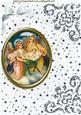 Nativity in Glass on Silver Scalloped Envelope A4