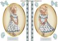 Strawberry Girl in Silver, in Oval Frame Toppers