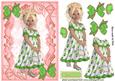 Strawberry Girl in Green with Butterflies