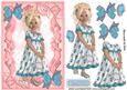 Strawberry Girl in Turq with Butterflies