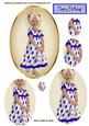 Strawberry Girl in Blue, Oval Pyramid