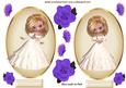 Pretty Lady with Purple Roses and Butterflies Toppers