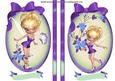 Little Faerie with Purple Bows in Oval Frame Toppers