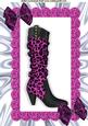 Ladies Leopard Print Boot with Pink Bows A4