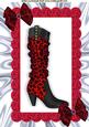 Ladies Leopard Print Boot with Red Bows A4