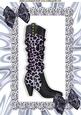 Ladies Leopard Print Boot with Silver/white Bows A4