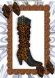 Ladies Leopard Print Boots with Brown Bows A4
