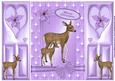 Little Reindeers in Purple Star Frame, Gatefold