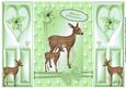 Little Reindeers in Green Star Frame, Gatefold