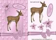 Little Reindeer in Pink Star Frame