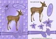Little Reindeer in Purple Star Frame