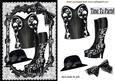 Black Basque with Boots in Lace Frame